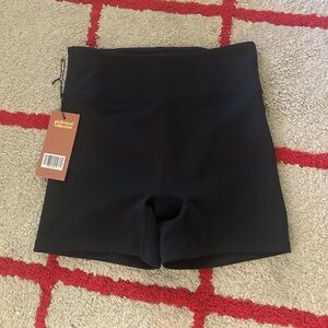 Girlfriend Collective Black Luxe High-Rise Run Short